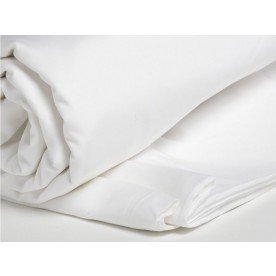 Cearceaf de pat din bumbac organic satinat alb