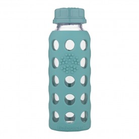 Sticla LifeFactory din sticla, cu manson de silicon si capac clasic, Verde 250 ml