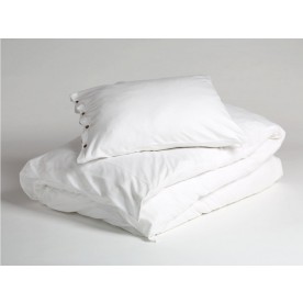 Set lenjerie din bumbac organic jersey alb adulti