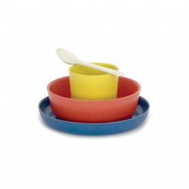 Serviciu de masa ecologic pentru copii, Set 4 piese din bambus, Bambino 4, Biobu by Ekobo