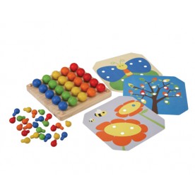 Bază cu dopuri colorate PlanToys