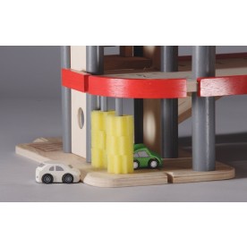 Set Parcare cu garaj din lemn ecologic PlanToys