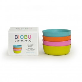Set 4 Boluri ecologice din bambus pentru copii, Bambino 2, Biobu by Ekobo