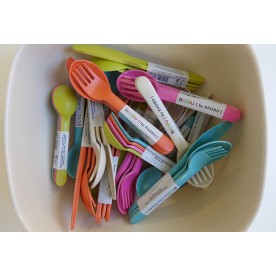 Set 3 piese, Tacamuri pentru copii ecologice din fibra de bambus, Biobu by Ekobo