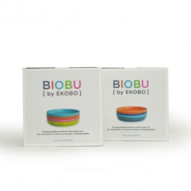 Set 4 Farfurii ecologice din bambus pentru copii, Bambino 2, Biobu by Ekobo