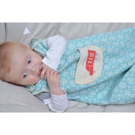 Sac de dormit din bumbac organic certificat GOTS, David Fussenegger 0-12 luni Albastru