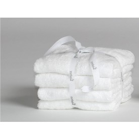 Set 4 Prosoape mici din bumbac organic albe