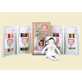 Papusa organica Sweet Heroes NANU + Markeri ecologici 