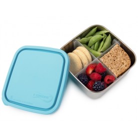 Caserola compartimentata din otel inoxidabil, Fara BPA, U-Konserve Bleu ciel 900 ml