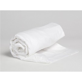 Cearceaf de pat din bumbac organic satinat alb