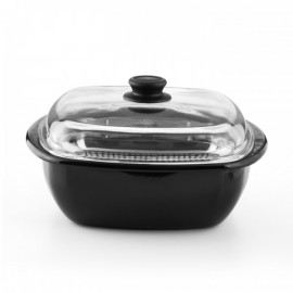 Oala pentru gatit cu aburi cu capac din sticla, Riess 28*28 cm