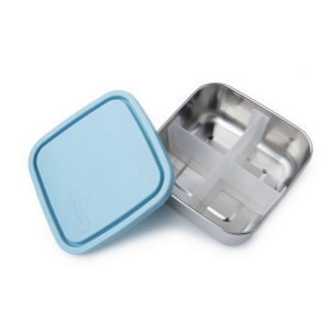 Caserola compartimentata din otel inoxidabil, Fara BPA, U-Konserve Bleu ciel 900 ml